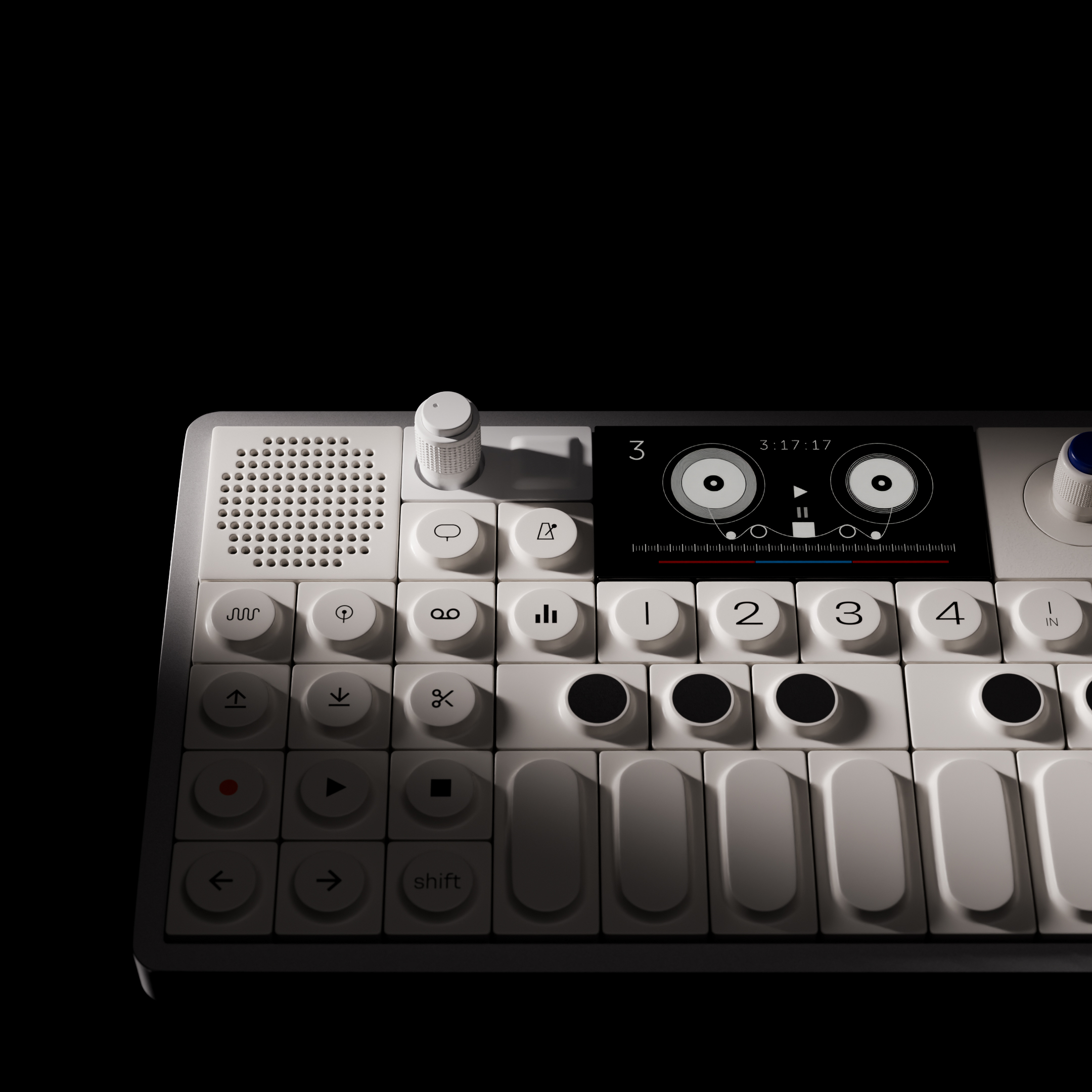 OP-1 Field synthesizer angle view