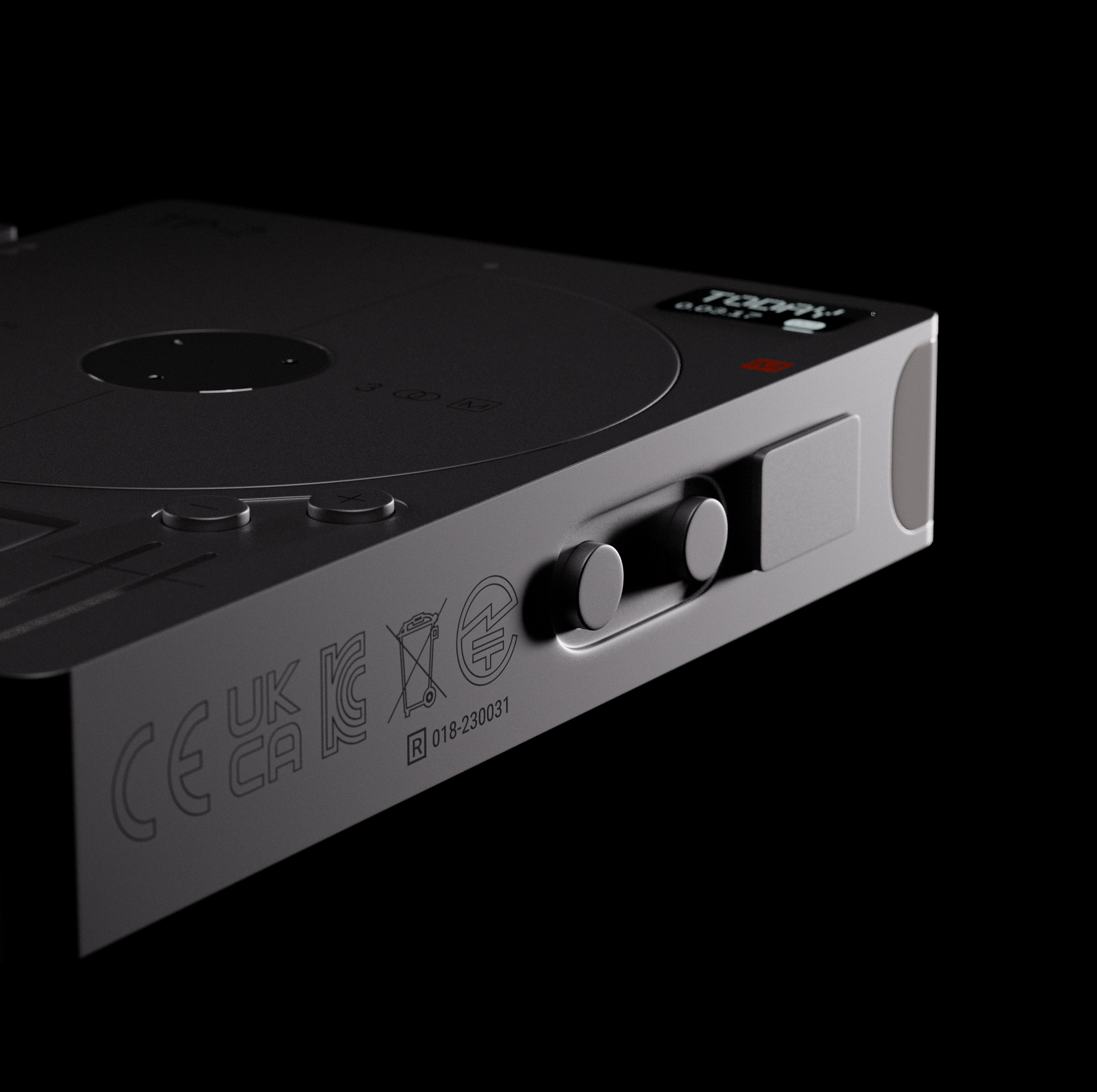 TP-7 back panel with certification markings