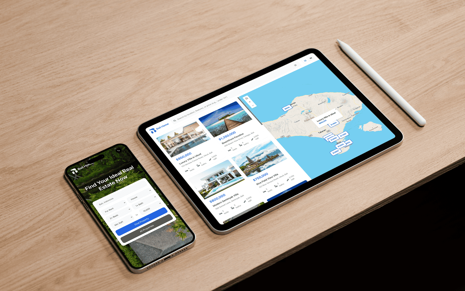 Bali Home responsive design across devices