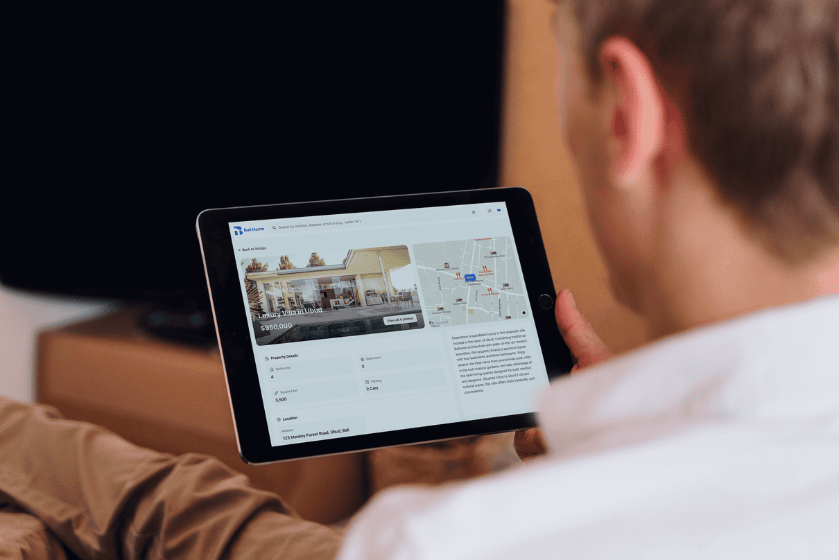 Bali Home person mockup