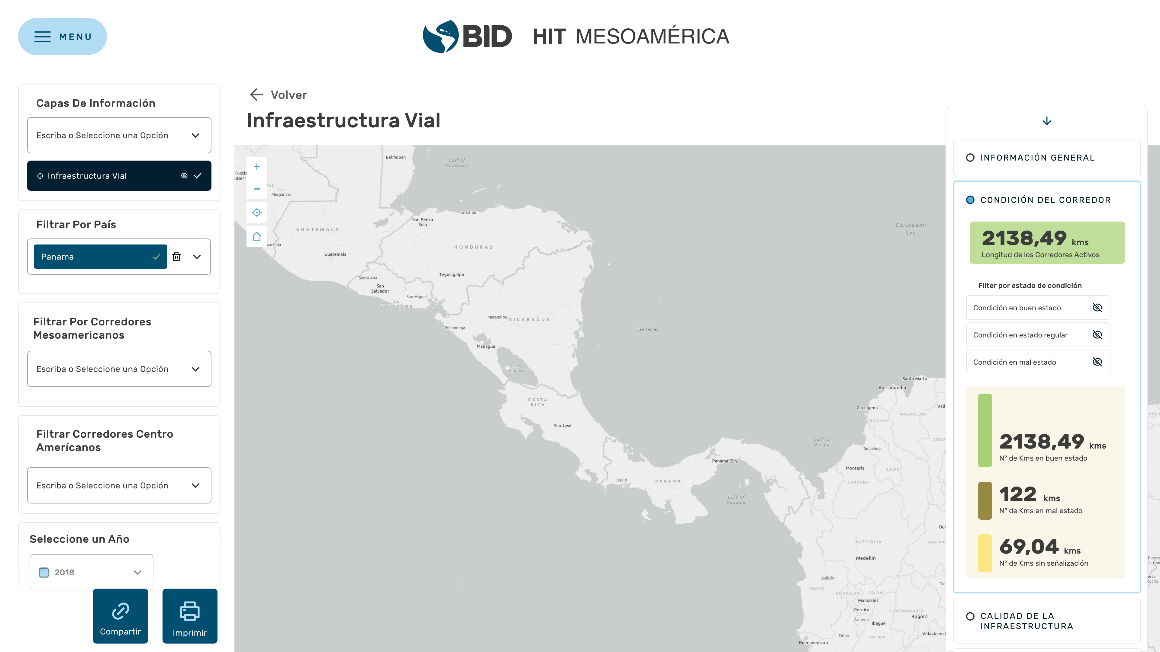 IDB logistics data view