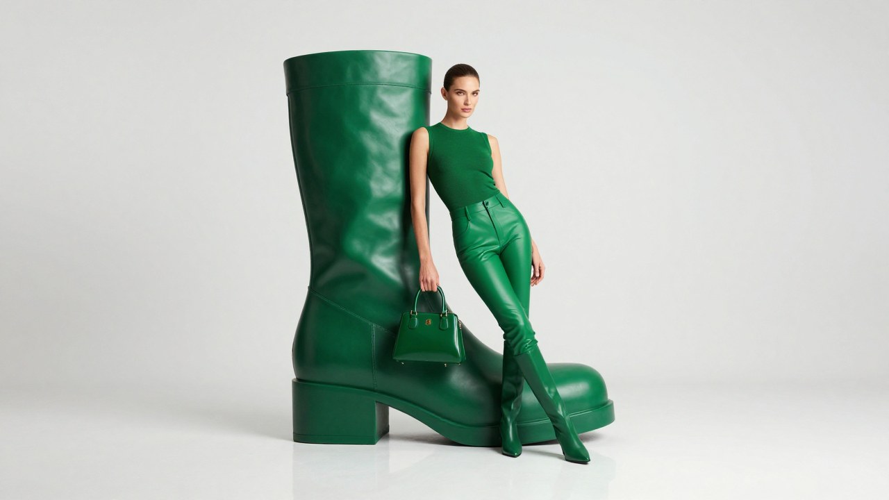 Z-Image Turbo generation: { "style": "high-fashion editorial, minimalist surrealism", "subject": "a confident woman…