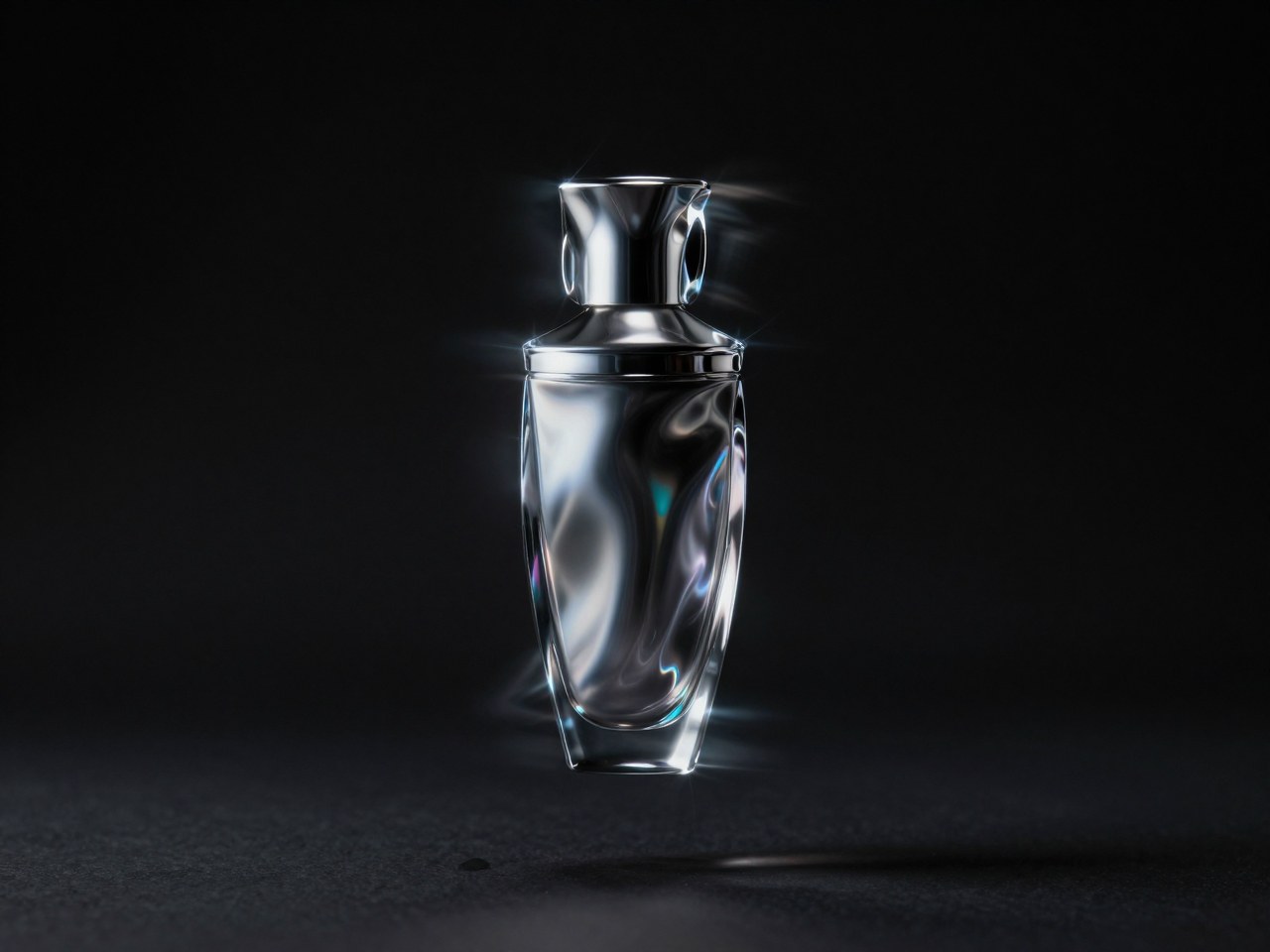 Z-Image Turbo generation: Create a surreal, avant-garde luxury product photograph titled Distorted_Luxury_Motion. Th…